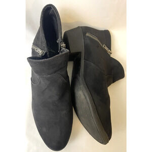 AMERICAN RAG Women's Black Double Zipper Detail Abby Block Heel Booties 8.5 M